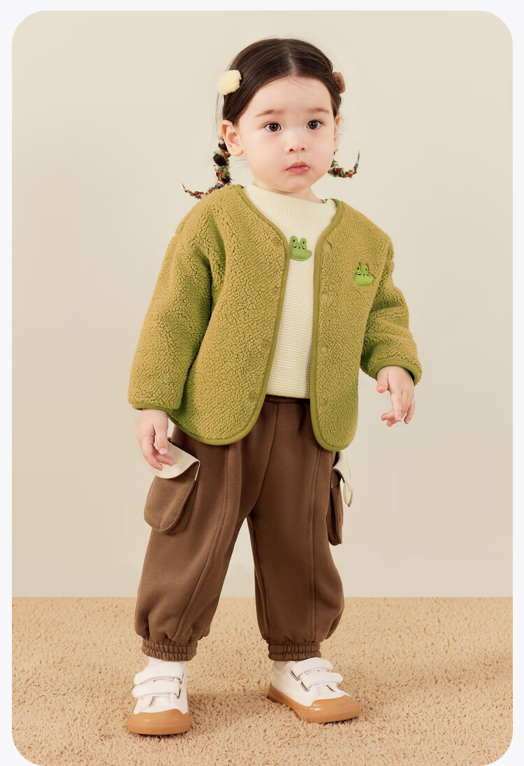 Minibala Unisex Baby Lamb Wool Thickened Coat 2025 Autumn Winter [Reversible] 21
