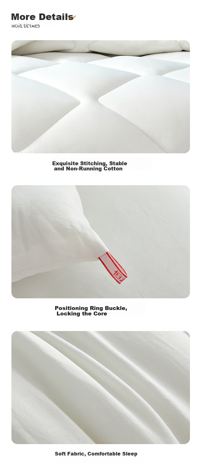 Hengyuanxiang Quilt Fiber Comforter, Antibacterial Brushed Spring And Autumn Quilt, Washable Machine Washable Bedding, 4 Jin (2 Kg), 150*200cm [Milk White] 11