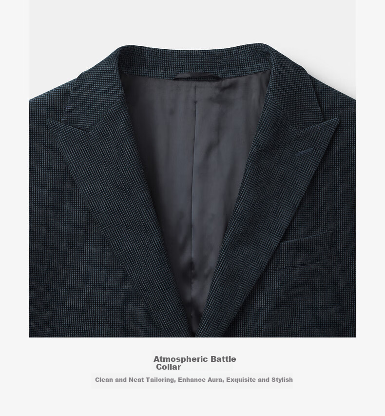 Goldlion [Lamp Core Velvet] 2024 Autumn And Winter Men's Suit, Notched Lapel, Subtle Texture, Slim Fit Business Jacket, Light Gray, Size 54A 7