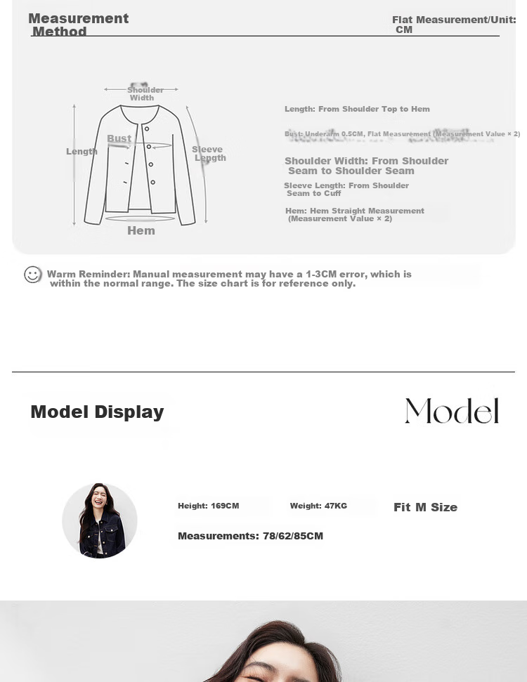 Sentubila Casual Denim Jacket for Women, Spring Season, Petite, Long-Sleeved, Loose-Fitting Outerwear, Slim-Fit Top, Navy Blue, M 18