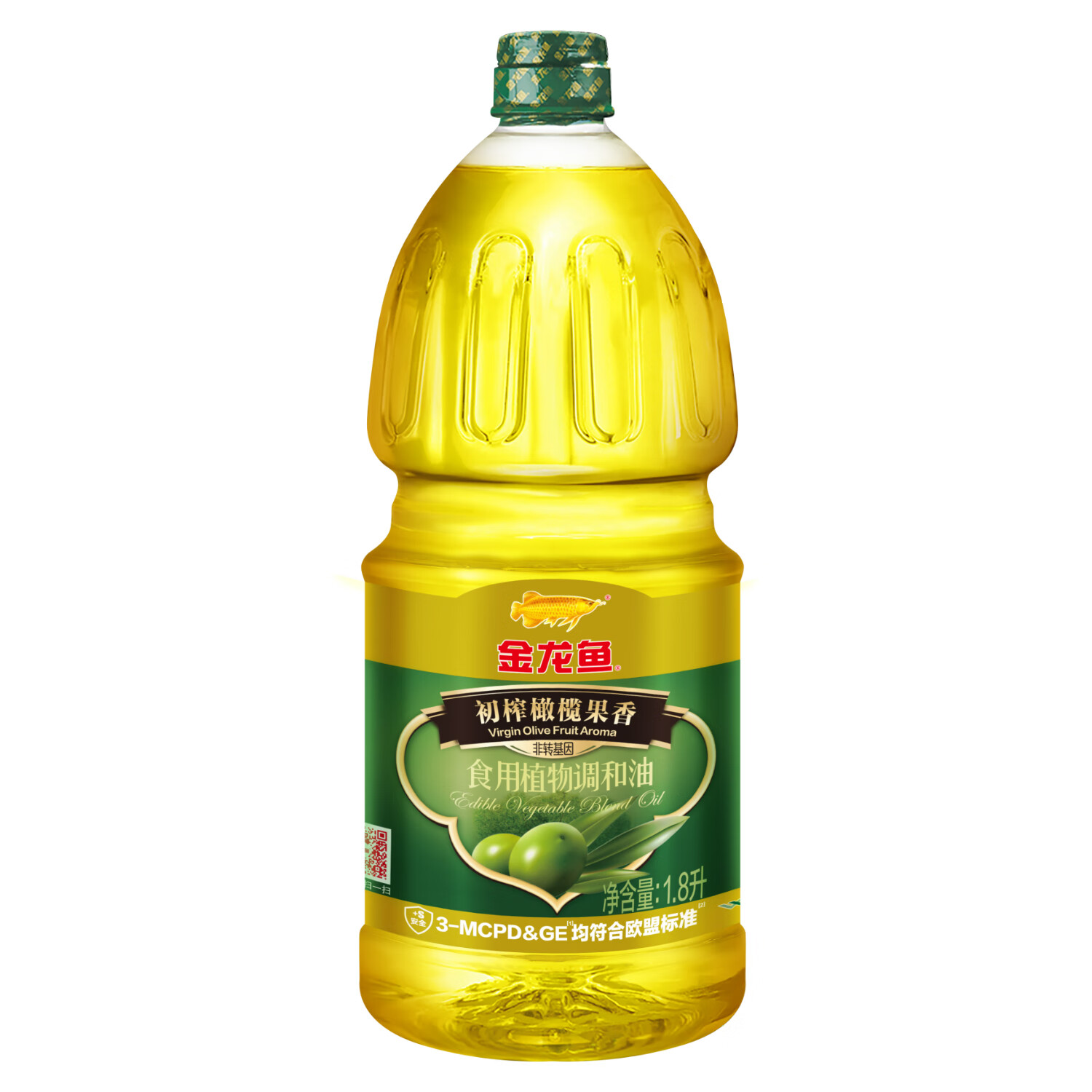 金龙鱼 食用油 初榨橄榄果香食用植物调和油1.8L（新老包装交替发货）