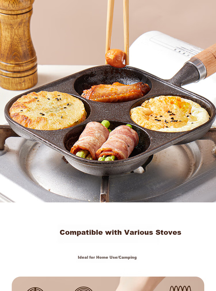 Baijie Sausage Grilling Pan, Home Use Starch Sausage Maker, for Grilling Rice Cakes, Lamb Skewers, Gluten, Sausages, Outdoor Grilling Plate 11