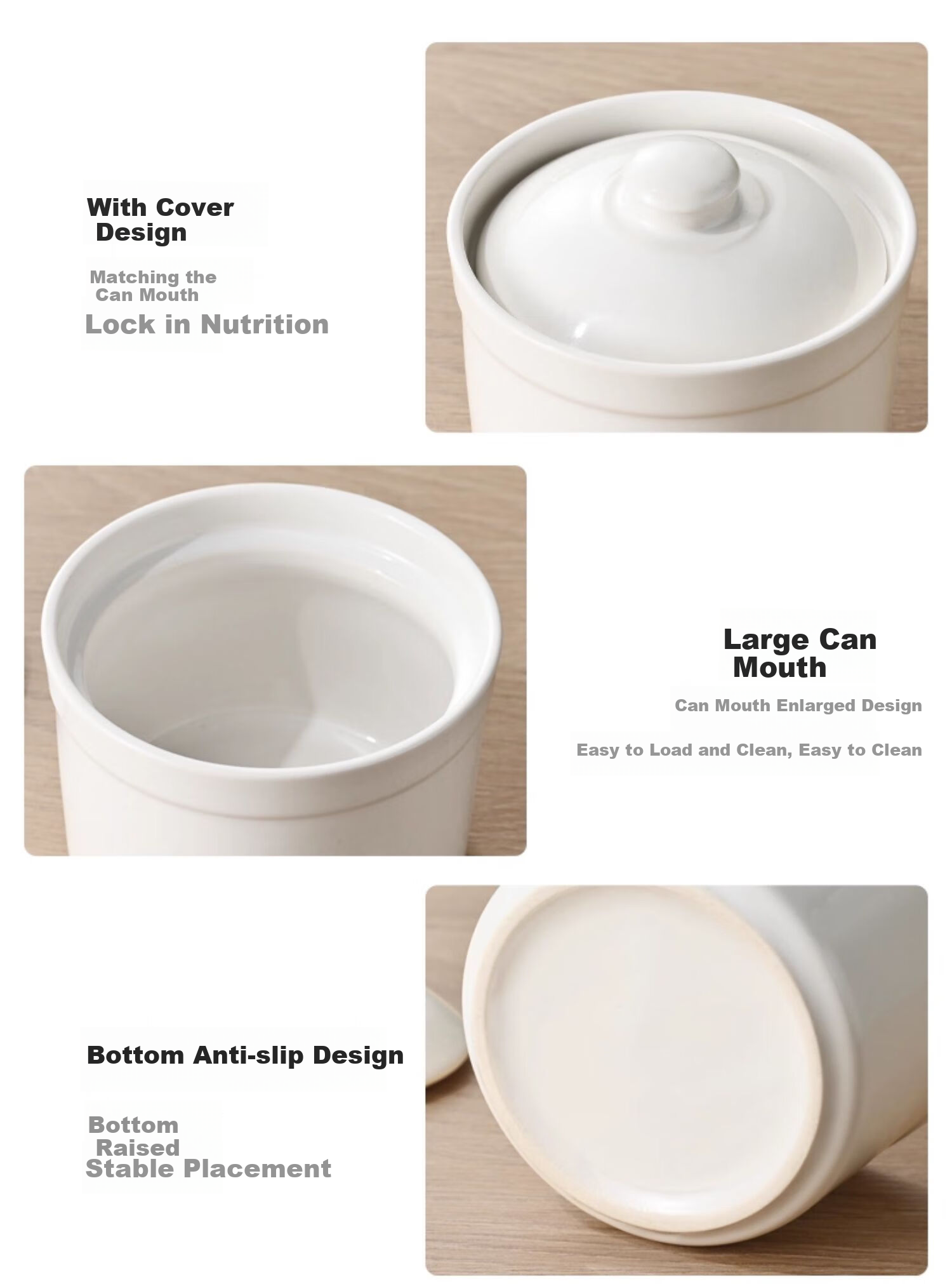 PINYU Ceramic Stew Pot, Soup Bowl, Double Boiler Inner Pot for Steamed Eggs, Porridge, Bird's Nest, with Lid, Steaming Egg Jar, Soup Pot, Stew Pot 20