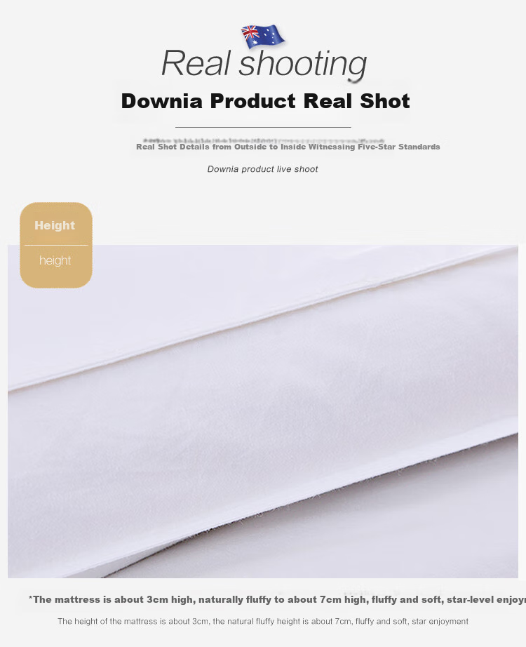 Downia Mattress, All-Cotton Goose down Mattress Pad, Breathable Tatami Goose down Mat, Filled with 2.5kg, for A 1.5-Meter Bed 7