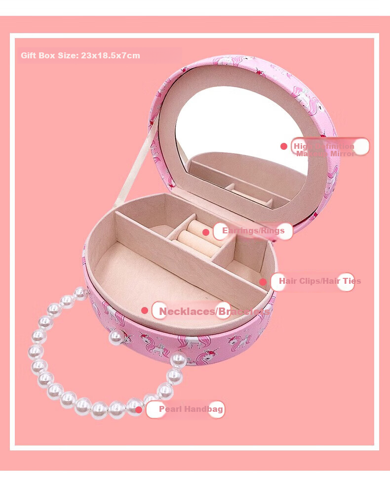 Guanchao Princess Hair Accessories Gift Box, Children's Toy, Birthday Gift for Girls Aged 6-10, Educational Toy, Hair Clips And Jewelry Set 9