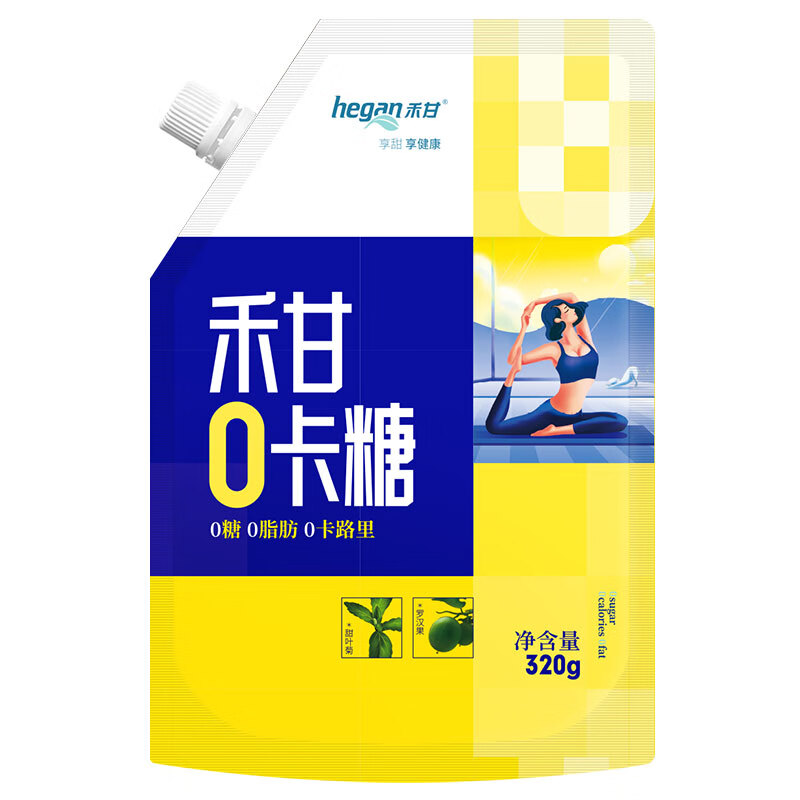 禾甘零卡糖赤藓糖醇320g 0卡糖代糖 咖啡伴侣烘焙调味 代白砂糖木糖醇