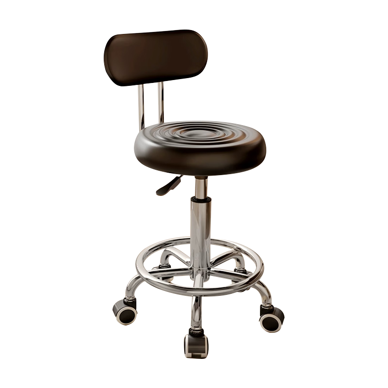 Huakai Star Adjustable Bar Stool Home Bar Chair Reception Swivel Chair HK106 with Backrest and Wheels Level 3