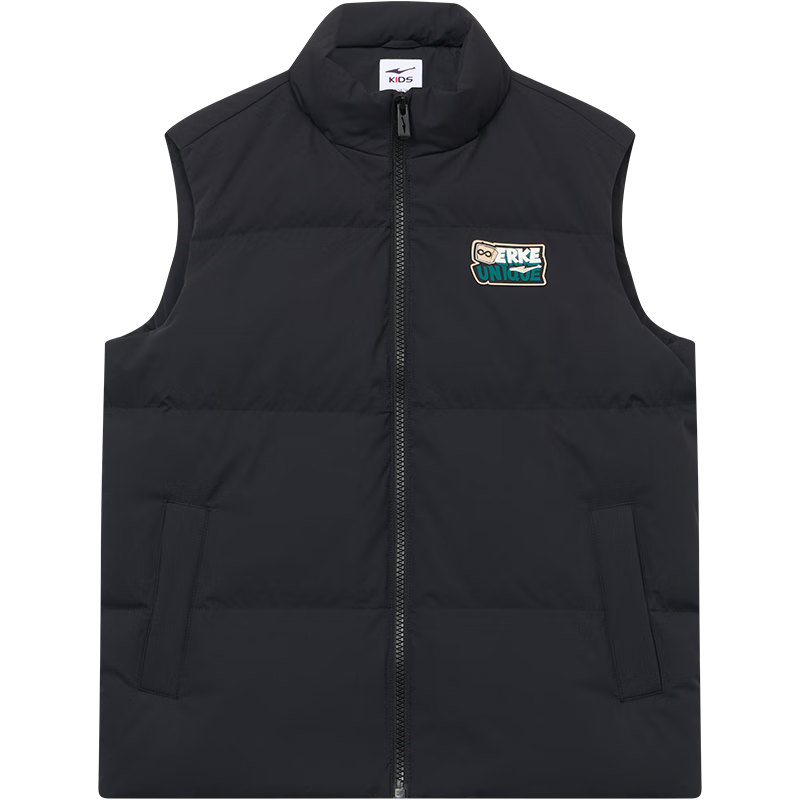 ERKE Kids Unisex Children's Winter Warm Sleeveless Waterproof Breathable Vest Jacket Black 170