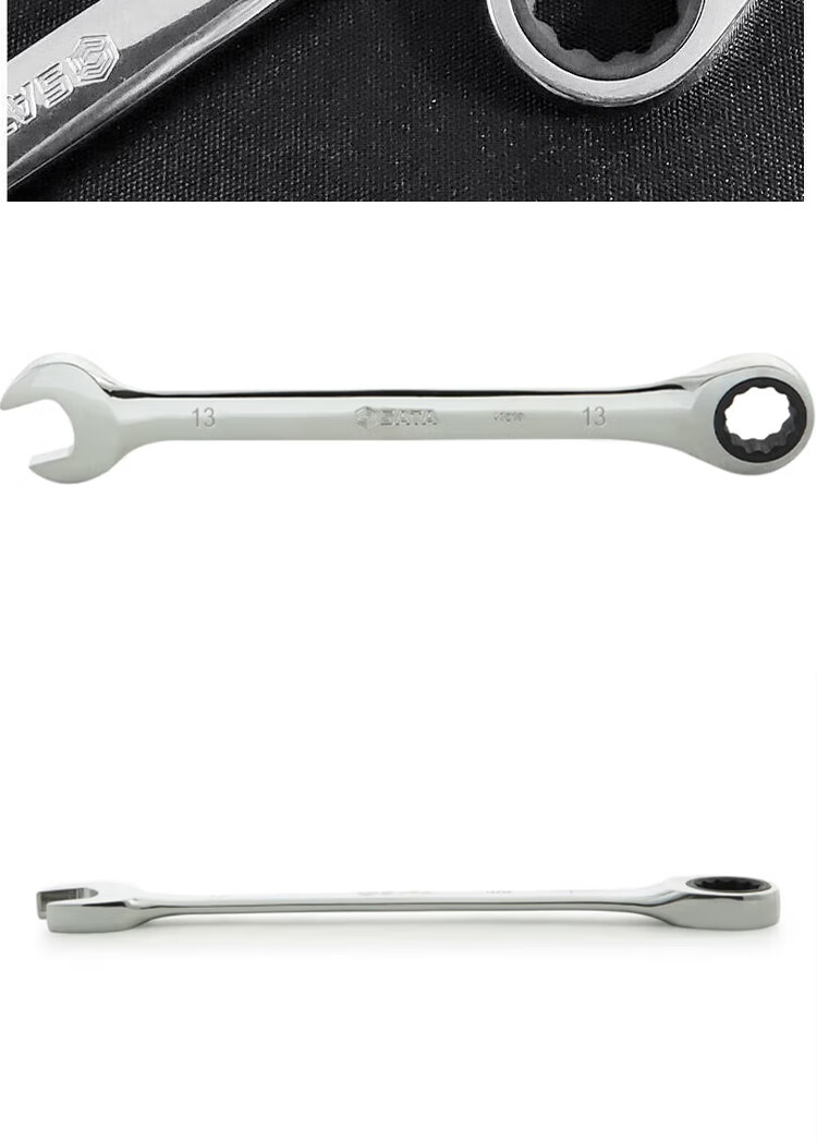 SATA 43206 Fully Polished Dual-Use Quick Ratchet Wrench 13MM 11