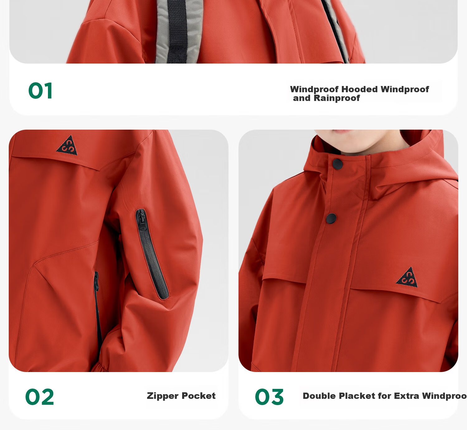Zuo Xi Kids Children's Softshell Jacket 2025 New Autumn Boys Windproof Waterproof Coat Red 140 9