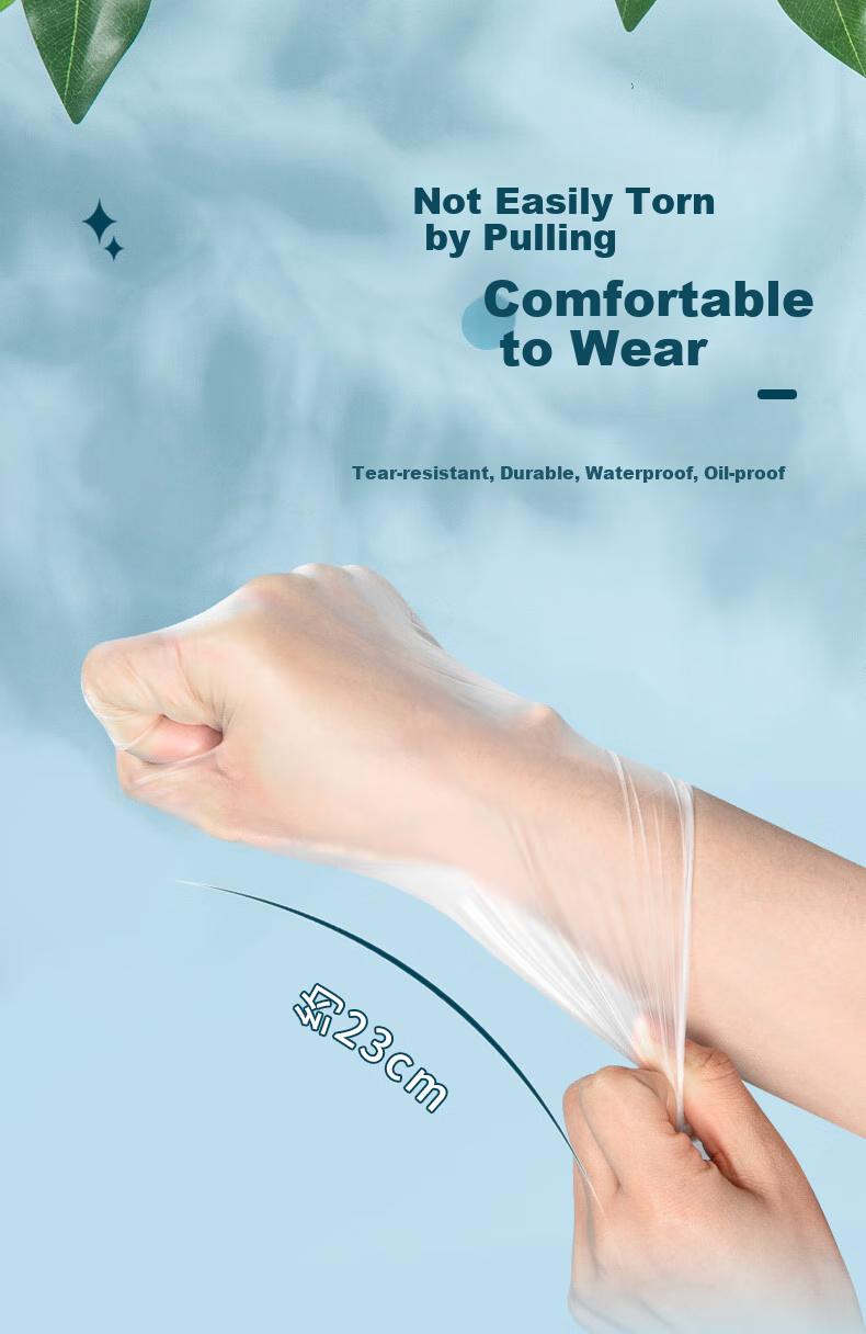 Yunlei Disposable PVC Gloves, Thickened Food-Grade Baking Kitchen Waterproof Household Dishwashing Gloves, 50 Pieces 6