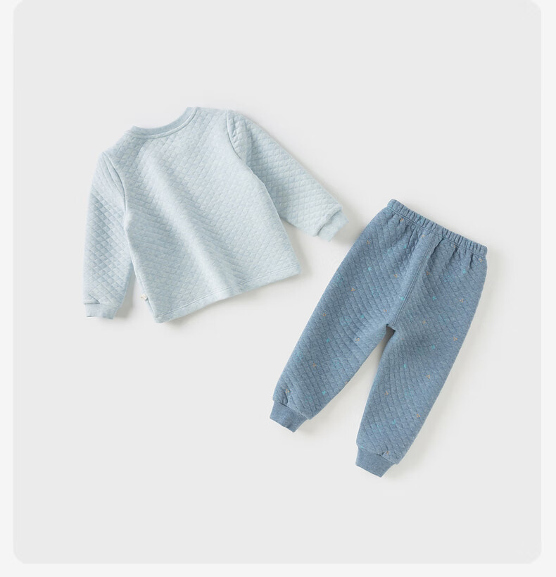 DAVE & BELLA Kids Winter Thermal Underwear Set Boys Girls Homewear Pajamas 3