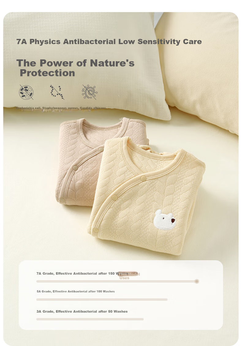 Tongtai Baby Autumn Winter Cotton Warm Romper Brown 90cm 4