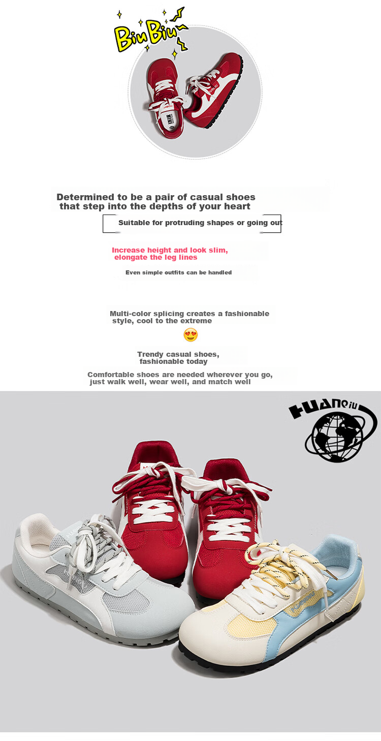Global Red Puff Deconstruction Shoes for Women 2025 New Summer Thin-soled Sports Shoes Breathable Mesh All-match Sneakers 5