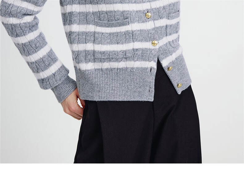 Navikail [Celebrity Style] Italy Small Sailboat Women's 25 New Full Wool Knit Cardigan Jacket 2334095501 22