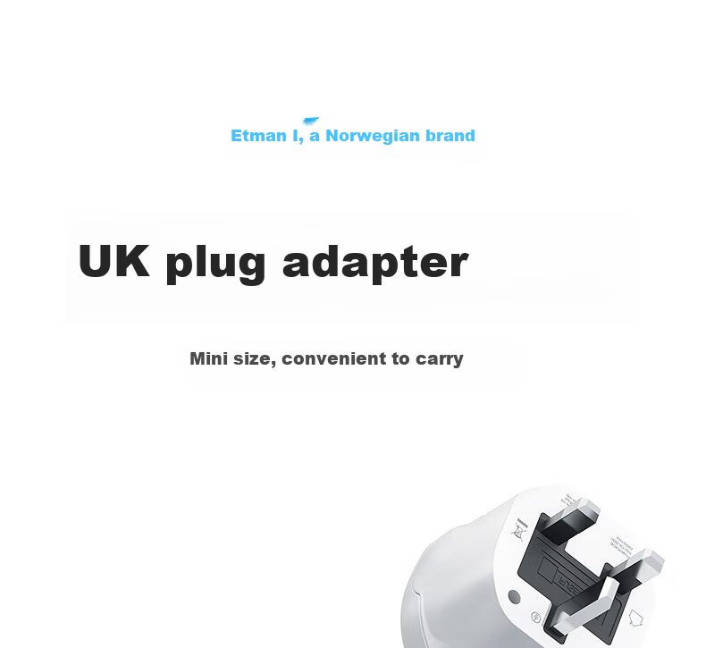 Etman ACAC40 Adapter Plug, Mini Portable, Multi-International Standard, UK to China Conversion, 10A Safe Current, Suitable for Cross-Border Travel, Norwegian Listing Brand 1