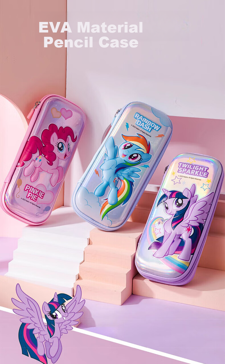 IiGEN Stationery Box Pencil Case My Little Pony EVA Large Capacity Storage School Supplies Gift for Children 3D Cloud Treasure Multifunctional 5