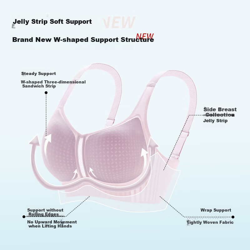 Бюстгальтер MiiOW Soft Support для женщин, минимизирующий большой бюст, Push-Up, бесшовный, без косточек, тонкий летний стиль, сексуальный бюстгальтер, фиолетовый, размер M