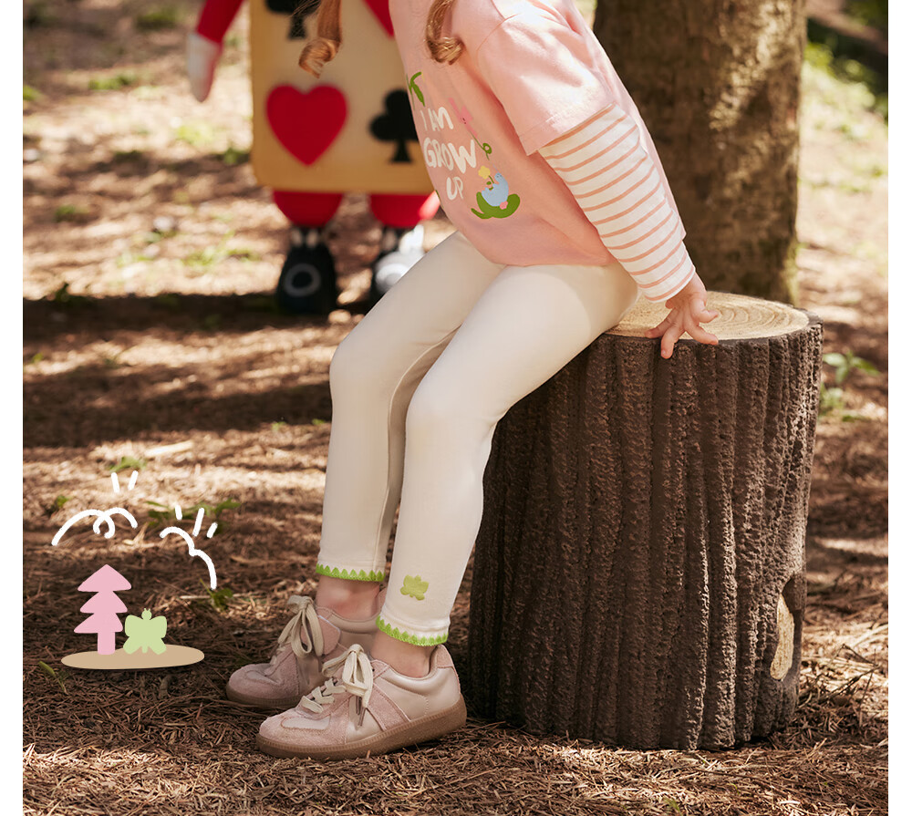 Beitaisi Girls' Leggings Socks, Spring And Autumn New Style, Children's Outdoor Wear, Soft High-Elasticity Skin-Friendly Breathable Baby Long Pants 3