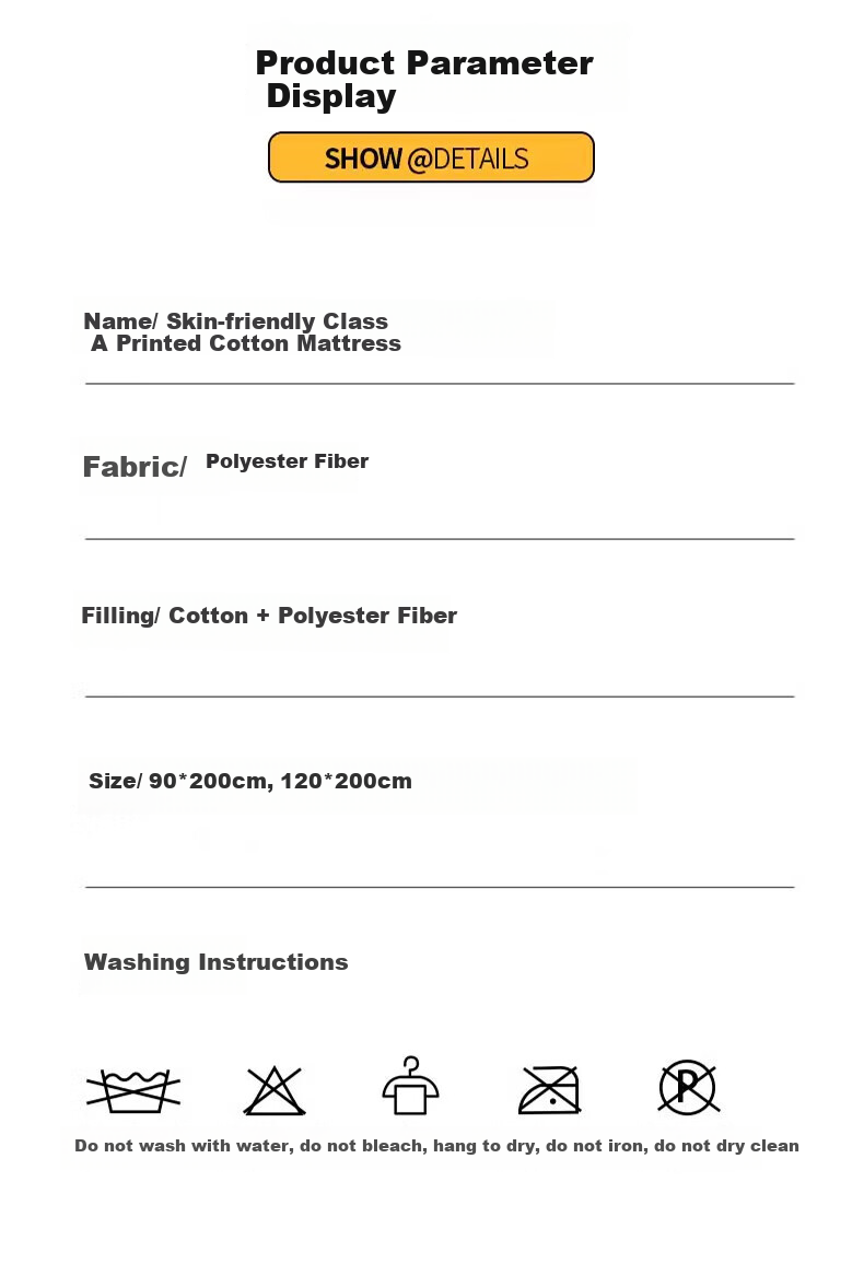 Nanjiren Class A Cotton Mattress, Xinjiang Cotton Mattress Pad, All-Season Student Dormitory Mat, Foldable Soft Pad, 120*200cm 12