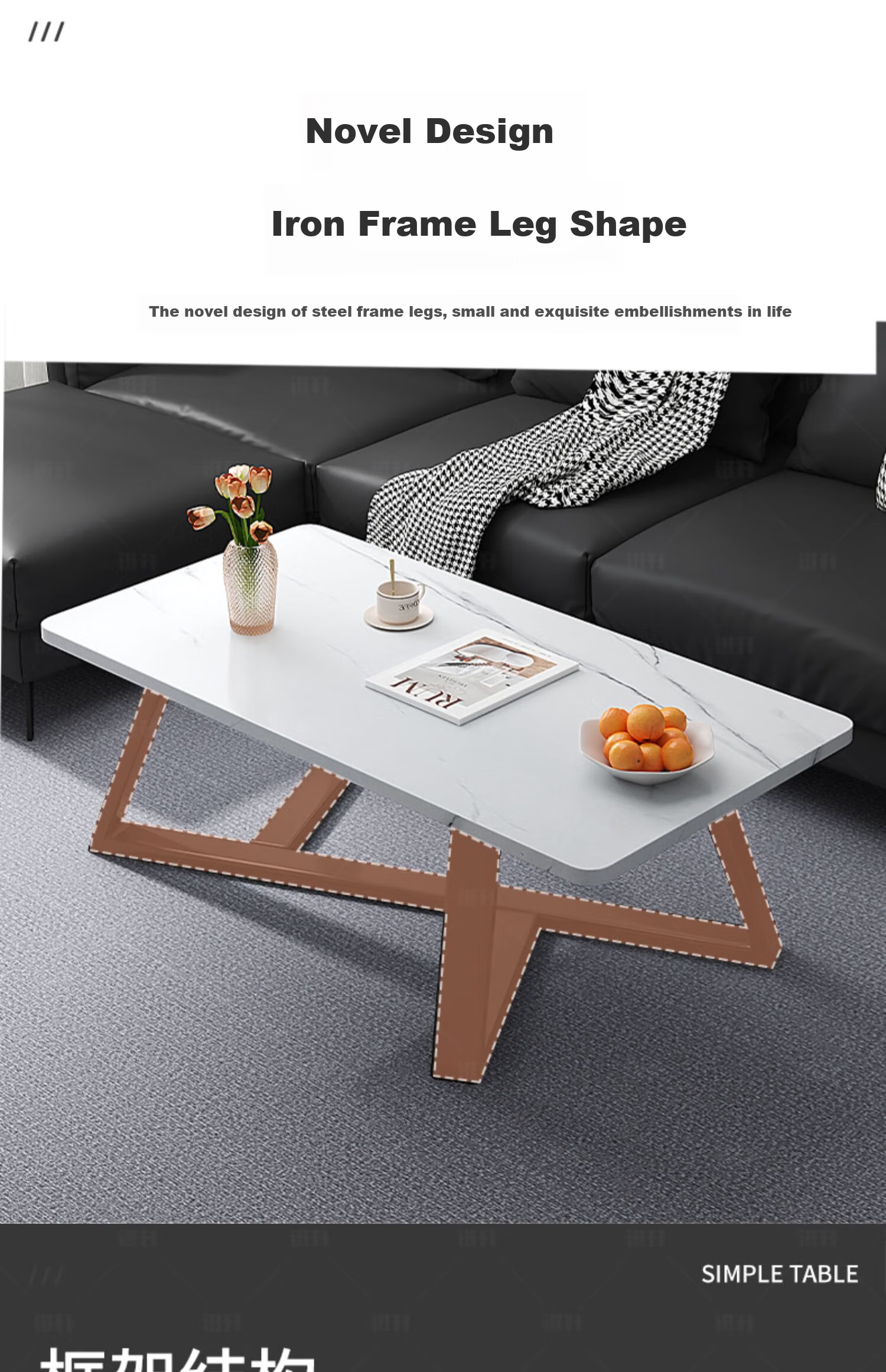 Chentao Coffee Table, Living Room Light Luxury High-End Feel, 2025 New Style Bedside Table, Tea Table, Small Apartment Side Table, Sofa Bedside Table, Sofa, 80 Gray 5