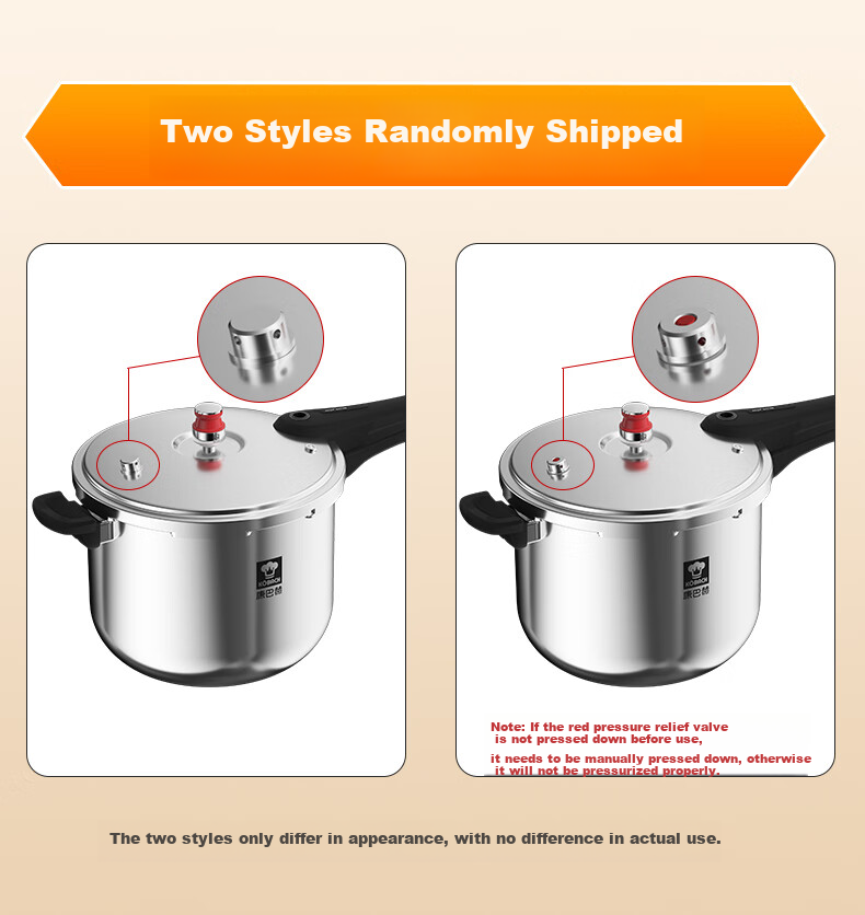 KBH Pressure Cooker, 304 Stainless Steel, Explosion-Proof, Quick-Cooking, Large Capacity 8L, Compatible with Induction Cooker And Gas Stove 1