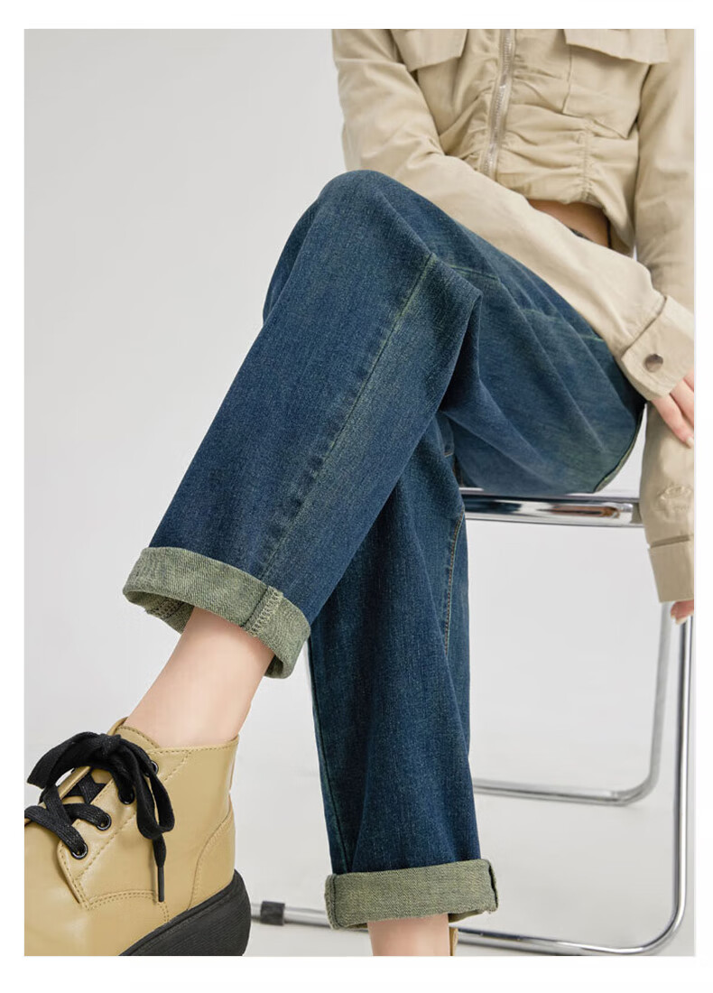 LangSha High Waist Harem Jeans for Women Spring Autumn Pear Shape Loose Slimming Cropped Vintage Carrot Dad Pants 22