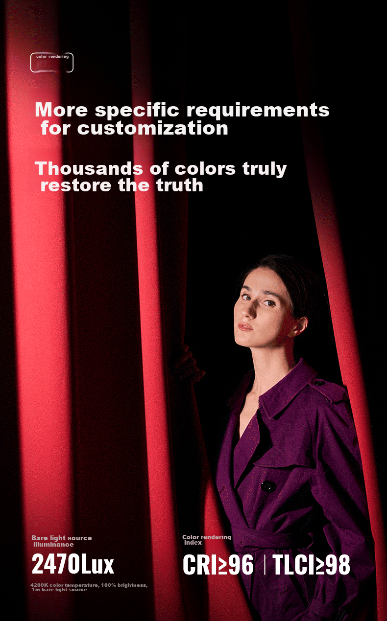 Zhiyun Five-Fold 100W Professional Fill Light Ice Light, Dual Color Temperature Double Heat Dissipation Handheld Portable Portrait Live Streaming Fill Light V60 Lightweight Black 5