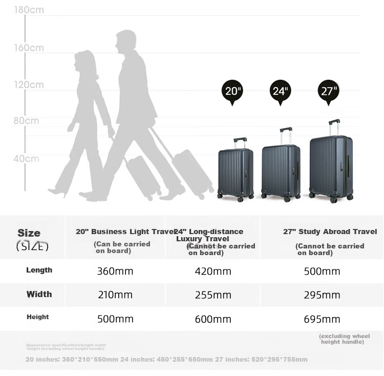 Diplomat Luggage Suitcase, Trolley Case for Men And Women, Travel Case, Password Lock, Carry-On Suitcase, TC-2401TN 11