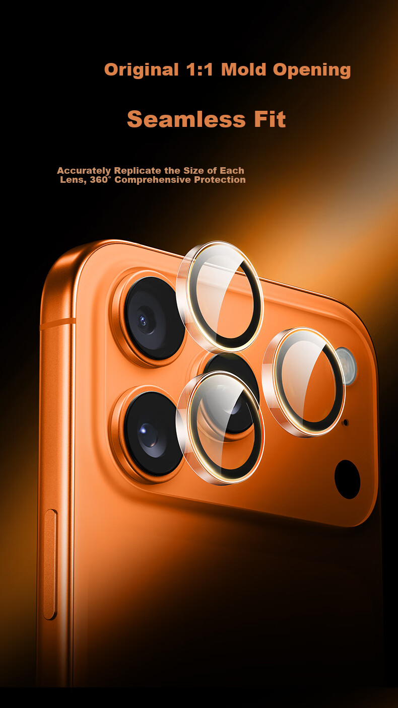 ESR Lens Protector for IPhone 17 Pro/17 Pro Max Camera, Apple 17 Pro/17 Pro Max Rear Camera Cover, Independent Detachable, High-Definition, No Case Protection - Transparent 9