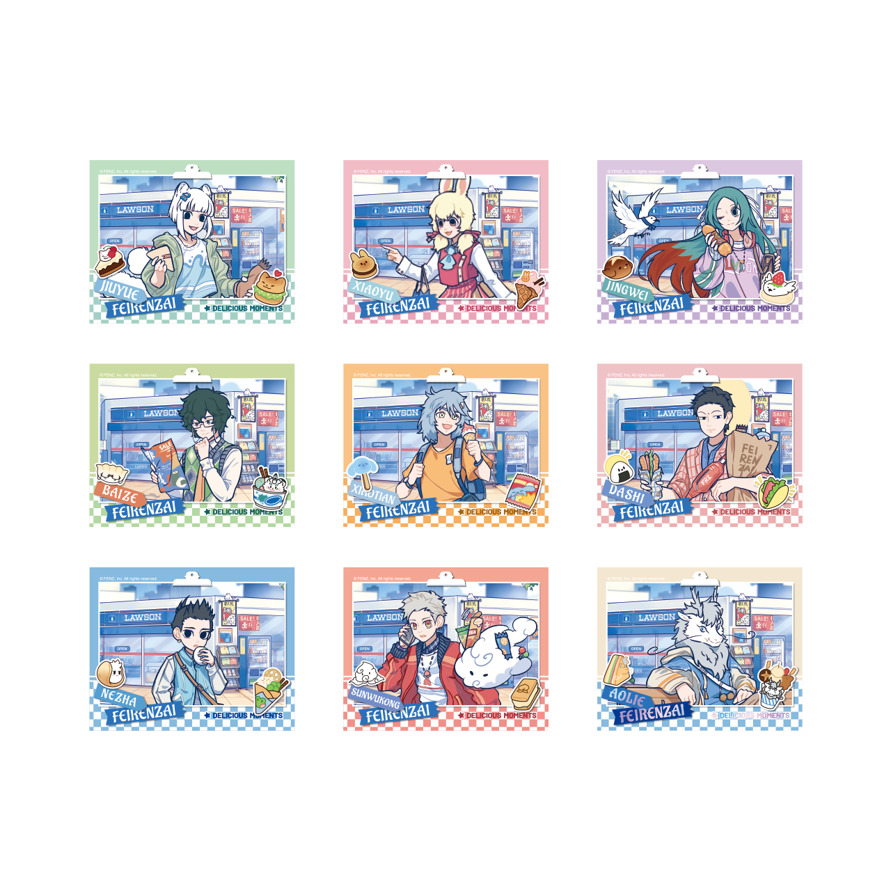 Lawson Non-Human × Lawson Time Shop Fake Polaroid Blind Box (Character Illustration) Medium Box