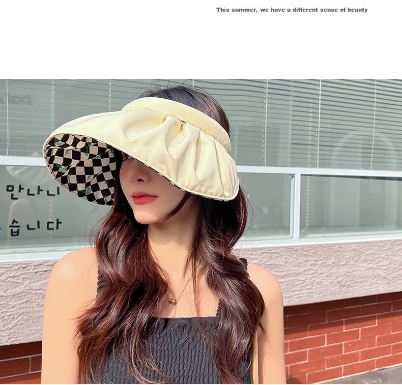 XUEXIMAN Sun Hat for Women, Visor Cap for Travel, Face-Covering Versatile Sunhat, Beach Shell UV Protection Hat for Wome 9