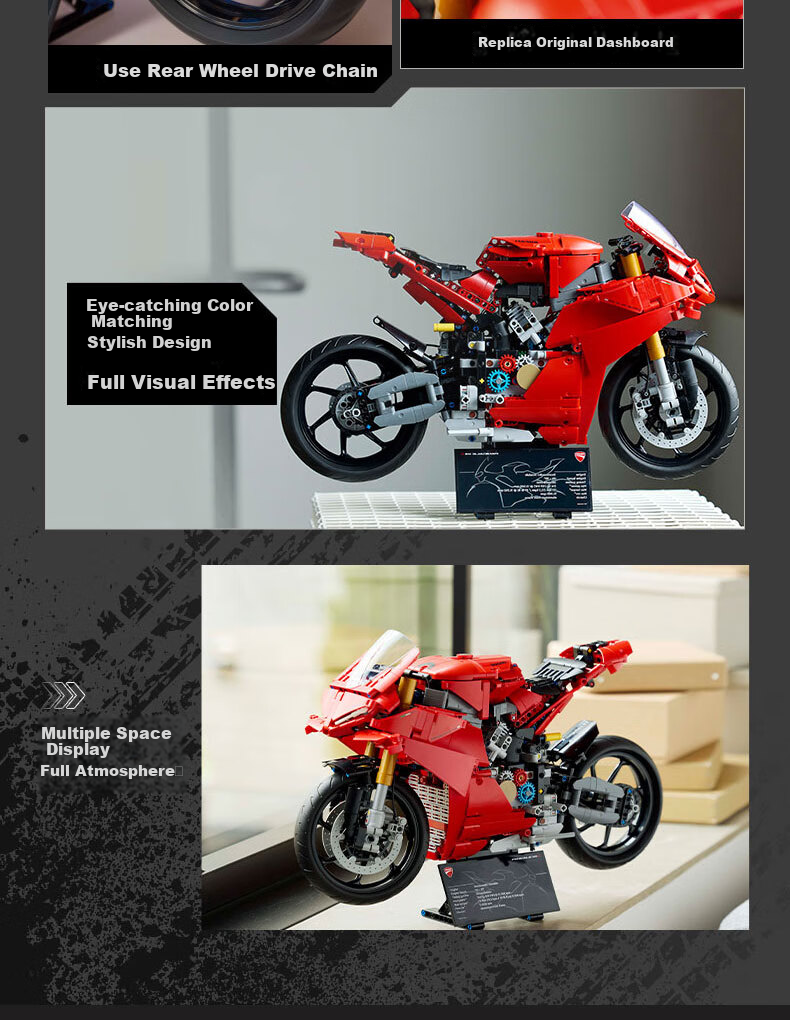 LEGO Technic 42202 Ducati V4S Motorcycle Building Set, Toy for Boys And Girls, Birthday Gift, Home Decoratio 11