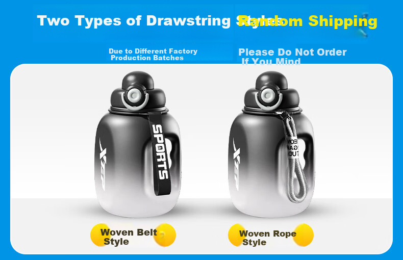 XTEP Sports Water Bottle Large Capacity Student Children School Use Unisex Fitness Portable High Temperature Resistant Summer Cup Black 1