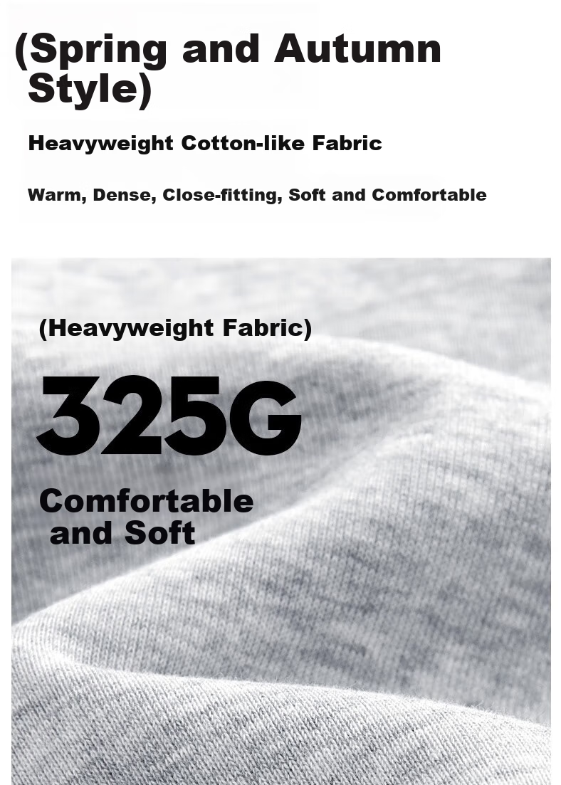 MINISO Men's Winter Thickened Fleece Simple Casual Youth Trendy Crewneck Pullover Sweatshirt Light Beige L 12