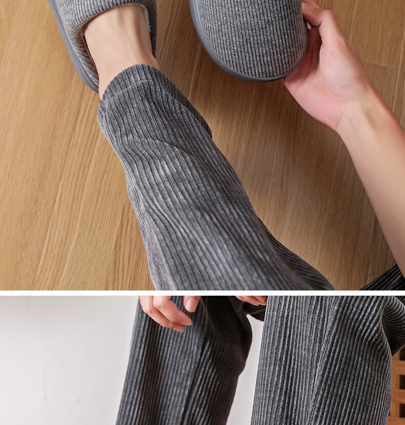 Huamei Jianbu Unisex Versatile Half-Cover Cotton Slippers Indoor Outdoor Fleece Lined Warm Cotton Slippers HM2502 Navy Blue Size 40-41 10