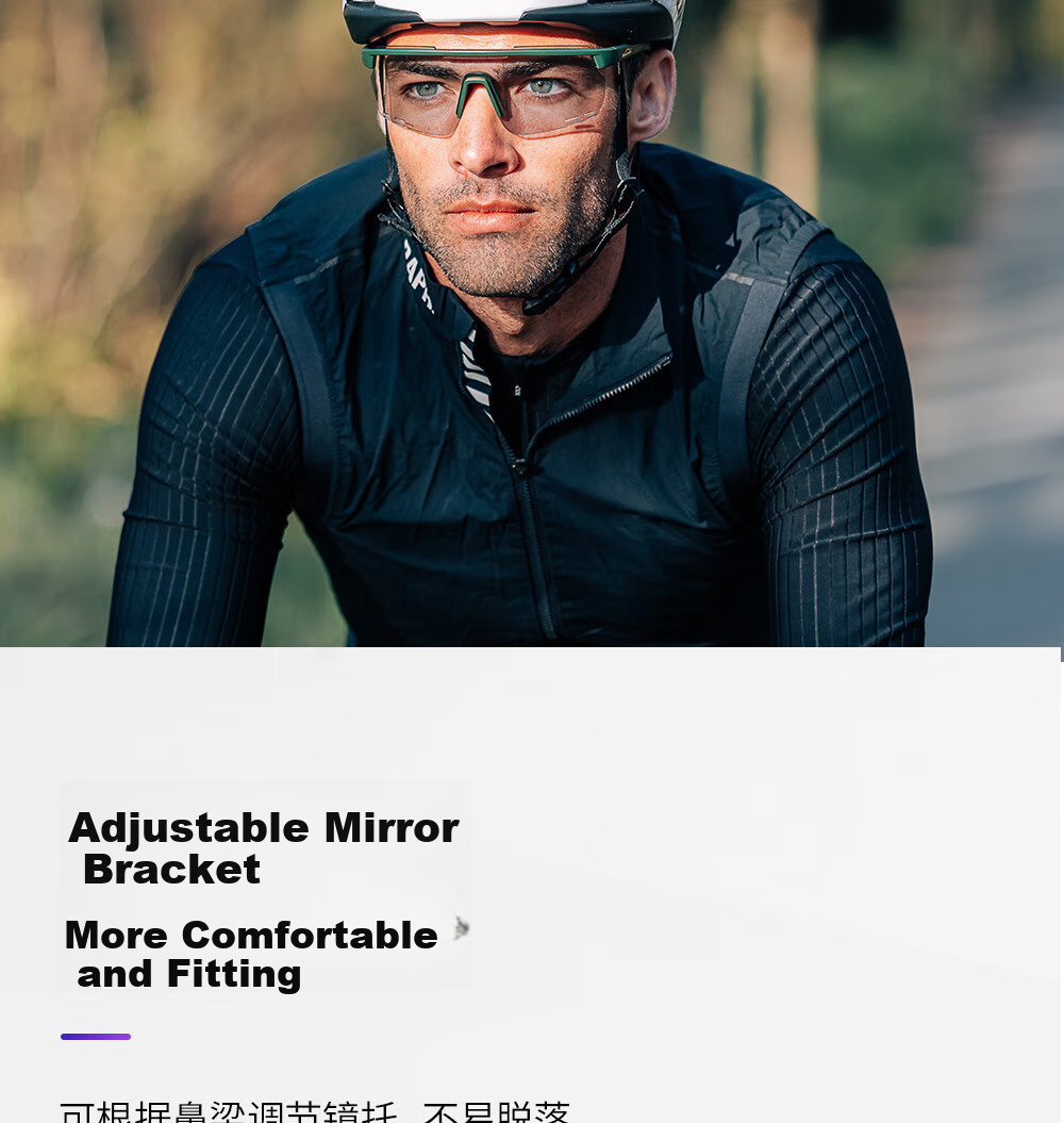 MAGICSHINE Professional Photochromic Cycling Glasses, Day And Night Use, Windproof Goggles, RL001B (White + Pink) 9