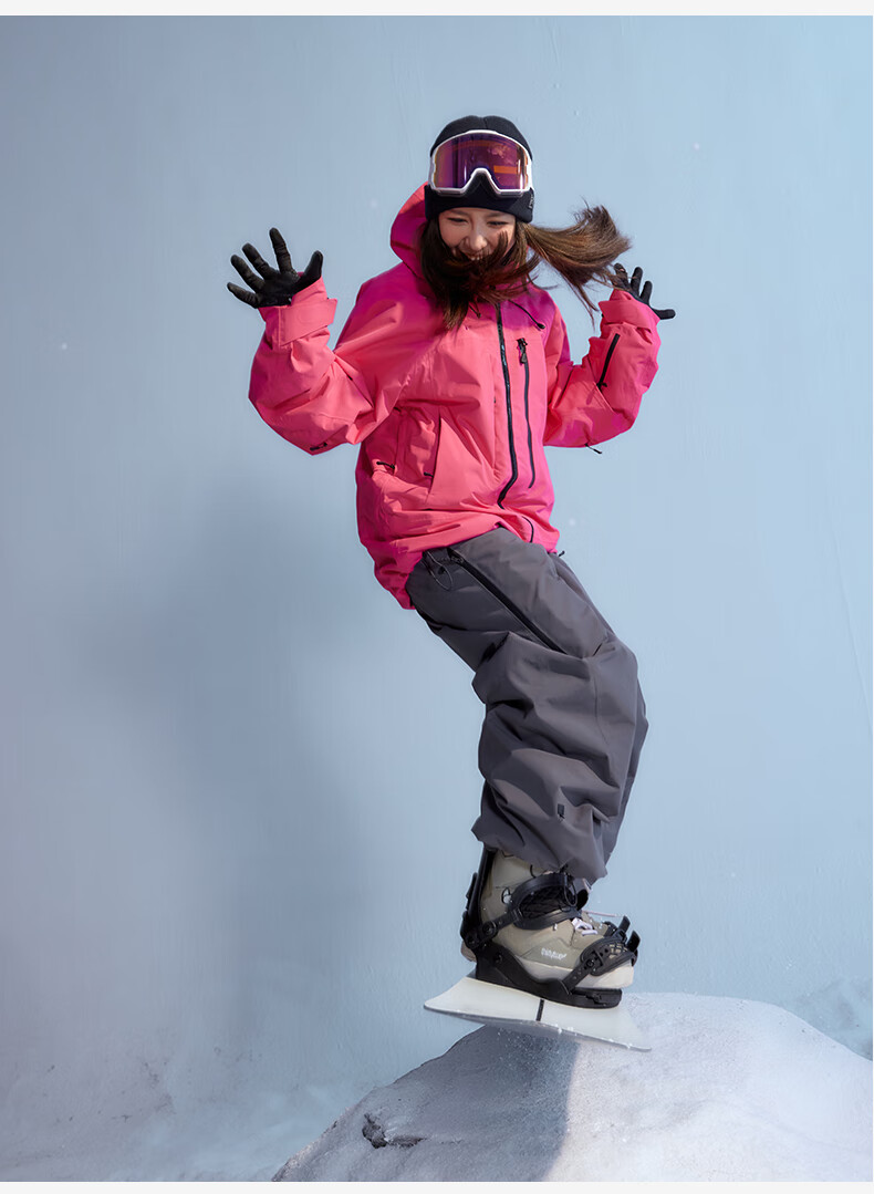 Nanend Skyline Unisex 3L Waterproof Arc Ski Jacket Cream Blue XS 27