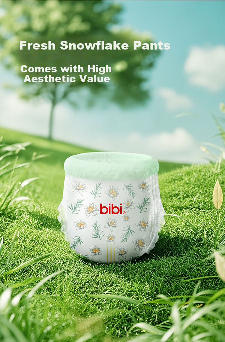 Bibi Pure Planet Baby Pull-Up Pants L36 Pieces (9-14kg), Ultra-Soft Dry Breathable Night Use Portable Growth Pants 12