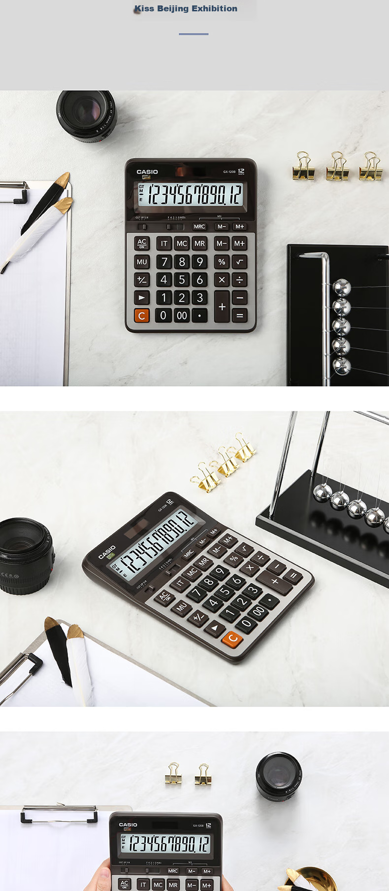 CASIO Popular Product GX-120B Business Calculator, Large Machine, Office Supplies, Gray 5