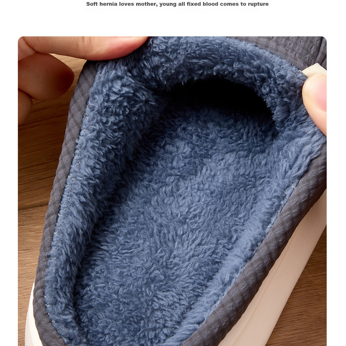Grace Waterproof Cotton Slippers for Men, Autumn And Winter Indoor Home Use, Fleece-Lined Warm Non-Slip Thick-Soled Stepping-In Couple Cotton Slippers for Wome 14