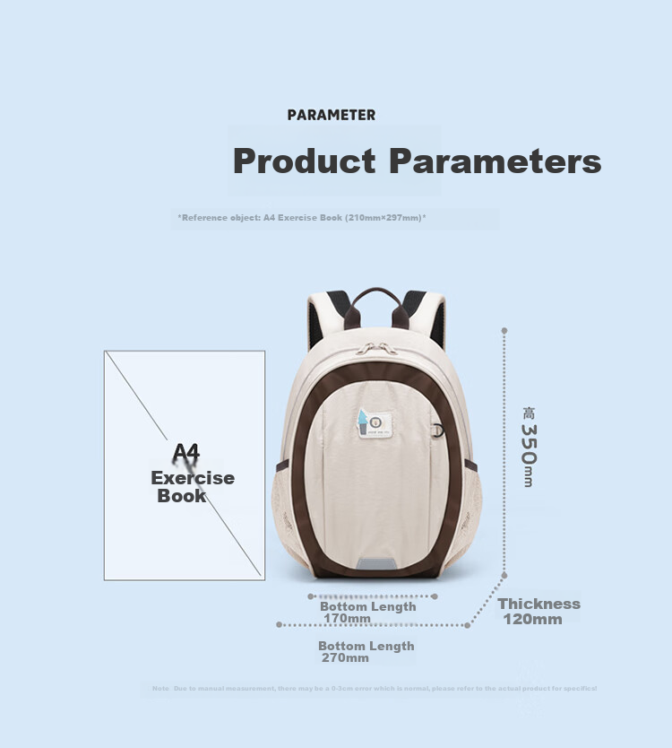 Dijiuchengbao Children's Backpack, Lightweight And Breathable, for Boys And Girls, Suitable for Day Trips, Elementary School Students, Outdoor Learning, Kindergarten Use, Double Shoulder Bag 5