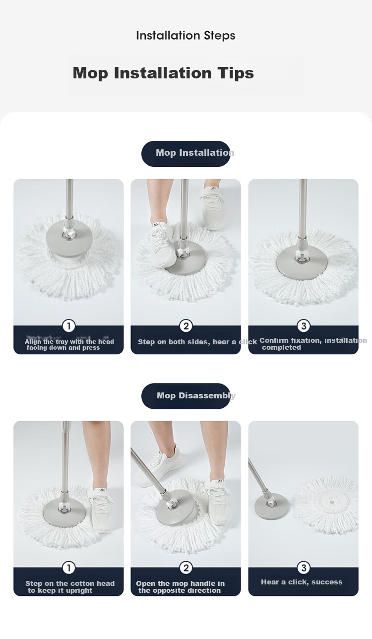 MARYYA Rotating Mop Replacement Mop Head, 3 Pieces in Total, Multiple Styles Available 7
