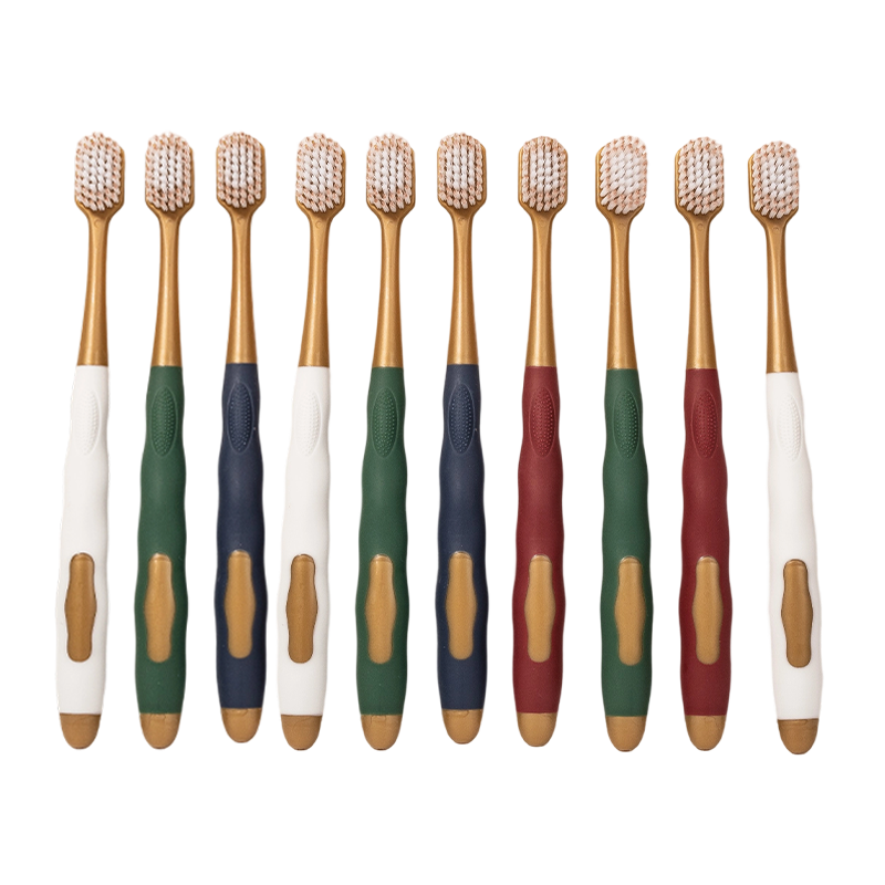 BRUSHING BEAR Toothbrush, Soft Bristles, Wide Head, High-Density Gum Protection, for Adults, Sold by JD, Unisex Family Pack, 10 Individually Wrapped Brushes