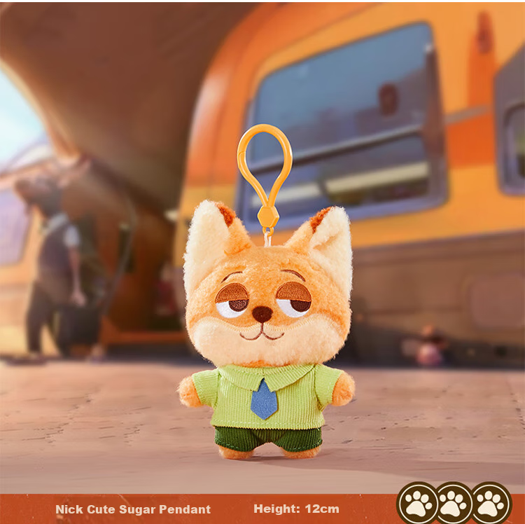 Disney Plush Toy Doll Birthday Gift for Girls, Zootopia 2 Nick Wilde Pendant Keychai 10