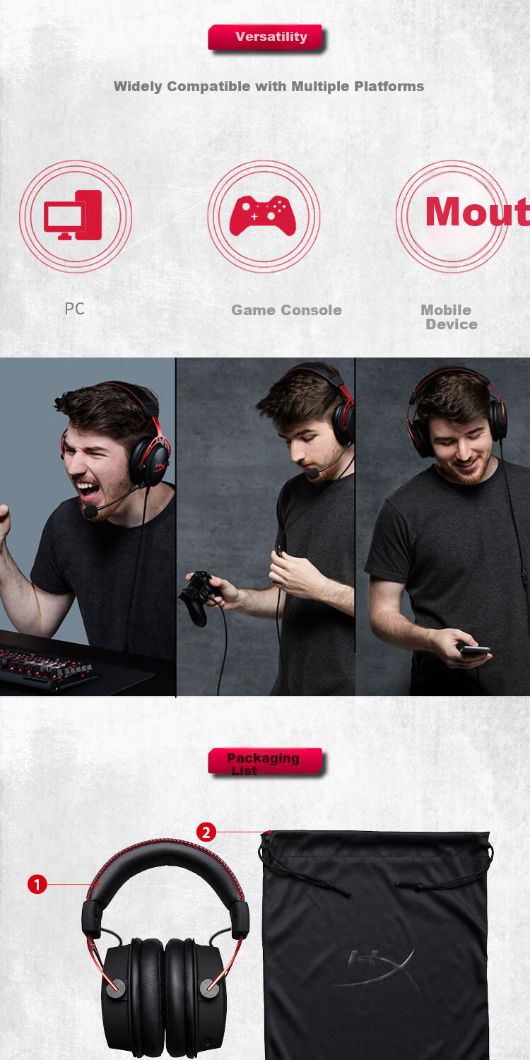 HYPERX Stinger 3 Wired Headset White 1