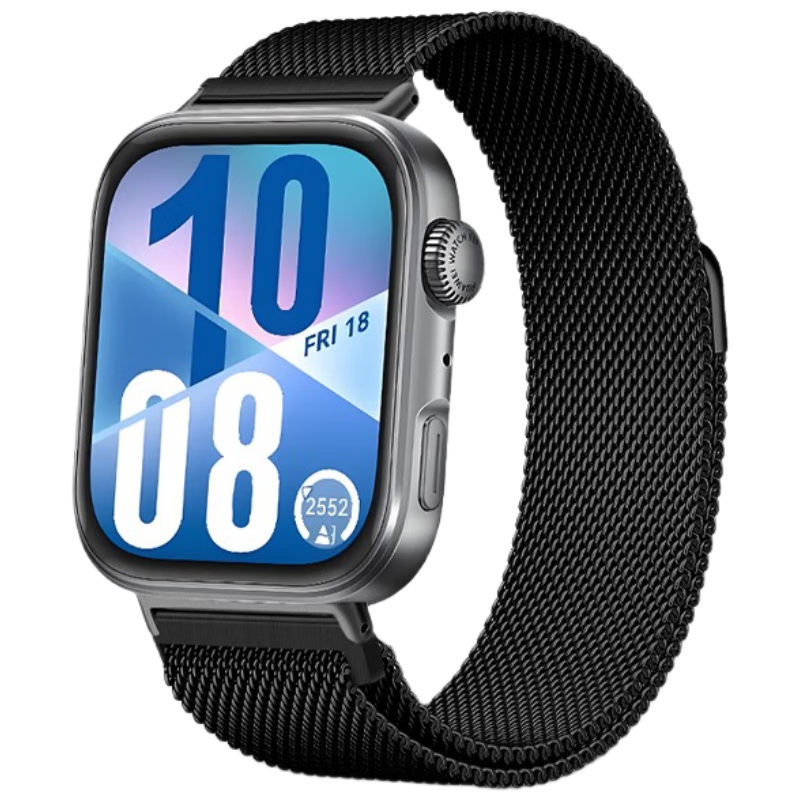 W&P Compatible with Huawei Fit5 Strap, Milanese Loop for Huawei Watch Fit5/4/3/4Pro, New Metal Magnetic Stainless Steel Breathable Watch Band · Phantom Black