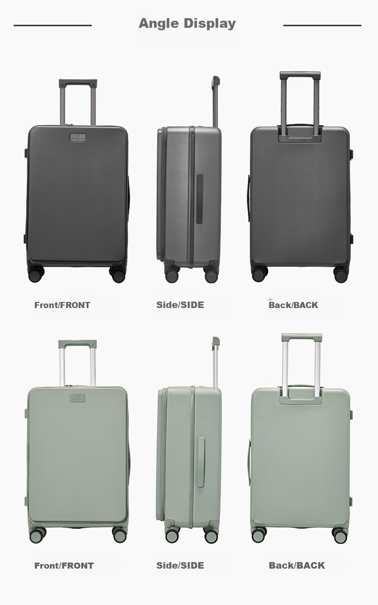 One's Member Kesisichuang PC Side-Opening Luggage Suitcase for Men And Women Students Travel Password Trolley Case Leather Suitcase Green 24 Inch 20