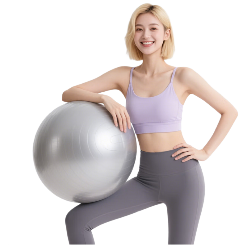 Duweike Yoga Ball, Pilates Fitness Massage Ball, Elastic Swiss Ball, Thickened Balance Core Training, 65cm