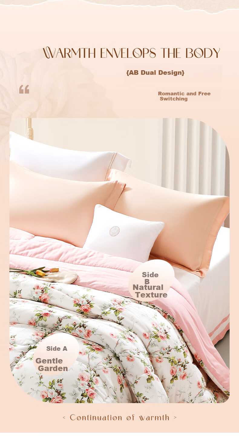 FUANNA Comforter, Spring And Autumn All-Season Duvet Insert, Class A Air Conditioning Quilt Fabric, Pure Cotton Bedding, Double Size, Approximately 6 Jin, 230×229cm 9